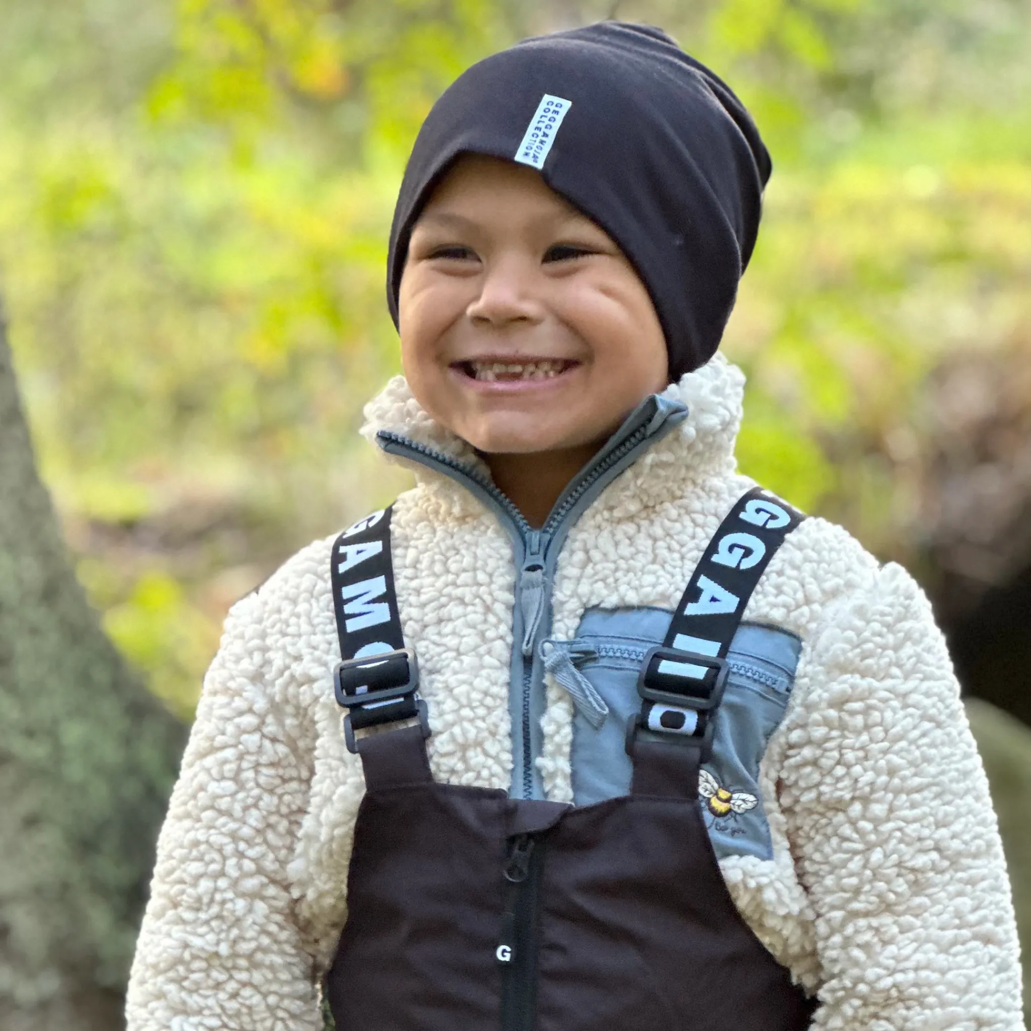 Barn Geggamoja Tunna Mössor<Mössa Topline Svart