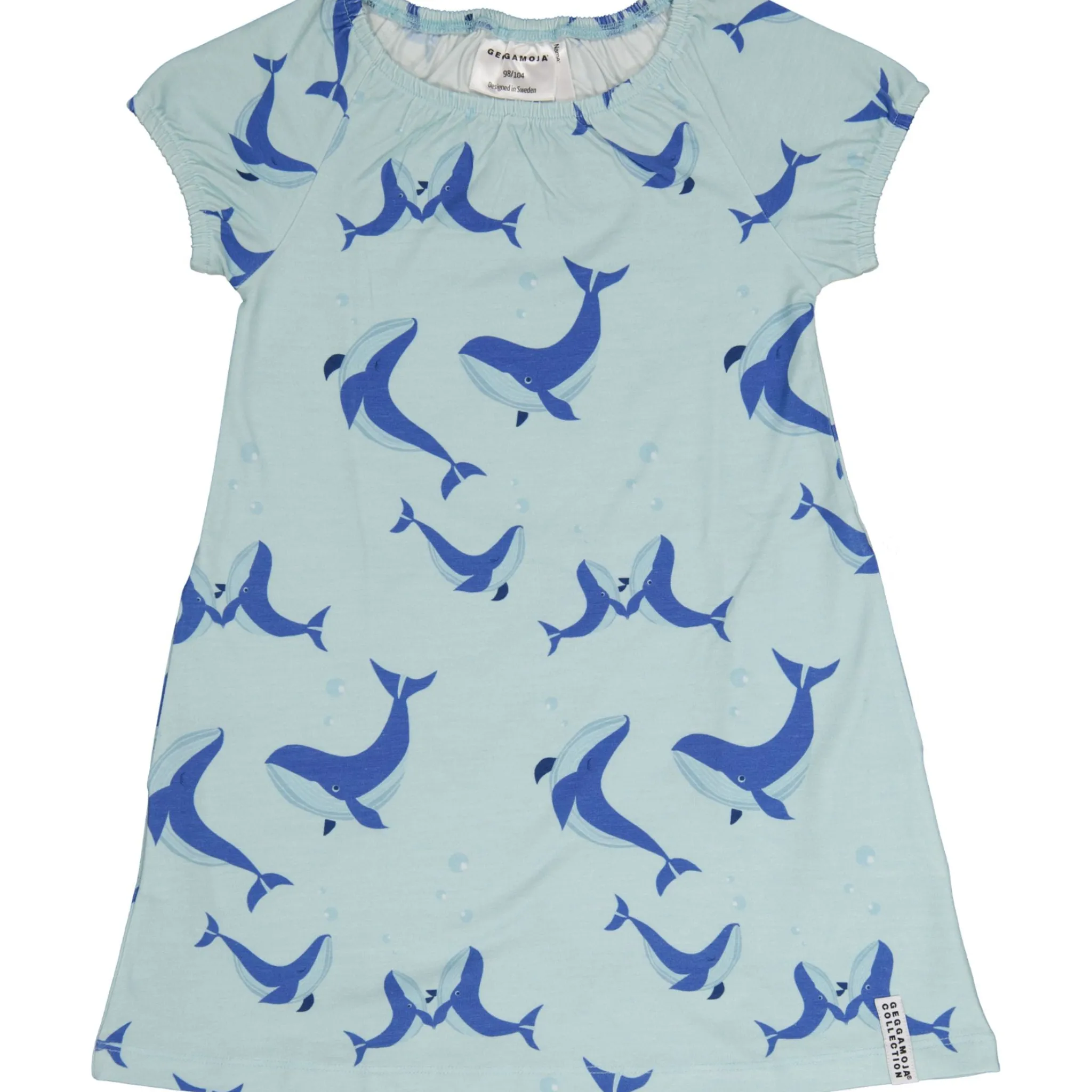 Barn Geggamoja Nattlinnen|Bambukläder<Nattlinne Bambu Blue whale