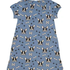 Barn Geggamoja Bambukläder|Nattlinnen<Nattlinne Bambu Bulldog Blå