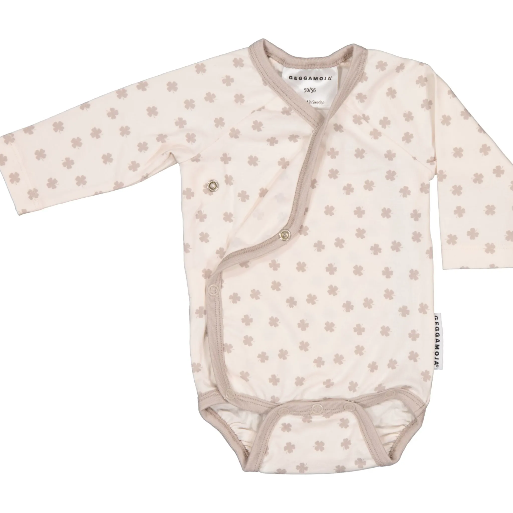 Barn Geggamoja Bambukläder|Nyfödd<Omlottbody Bambu Beige Klöver