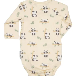 Barn Geggamoja Bodys|Bambukläder<Omlottbody Bambu Panda Beige