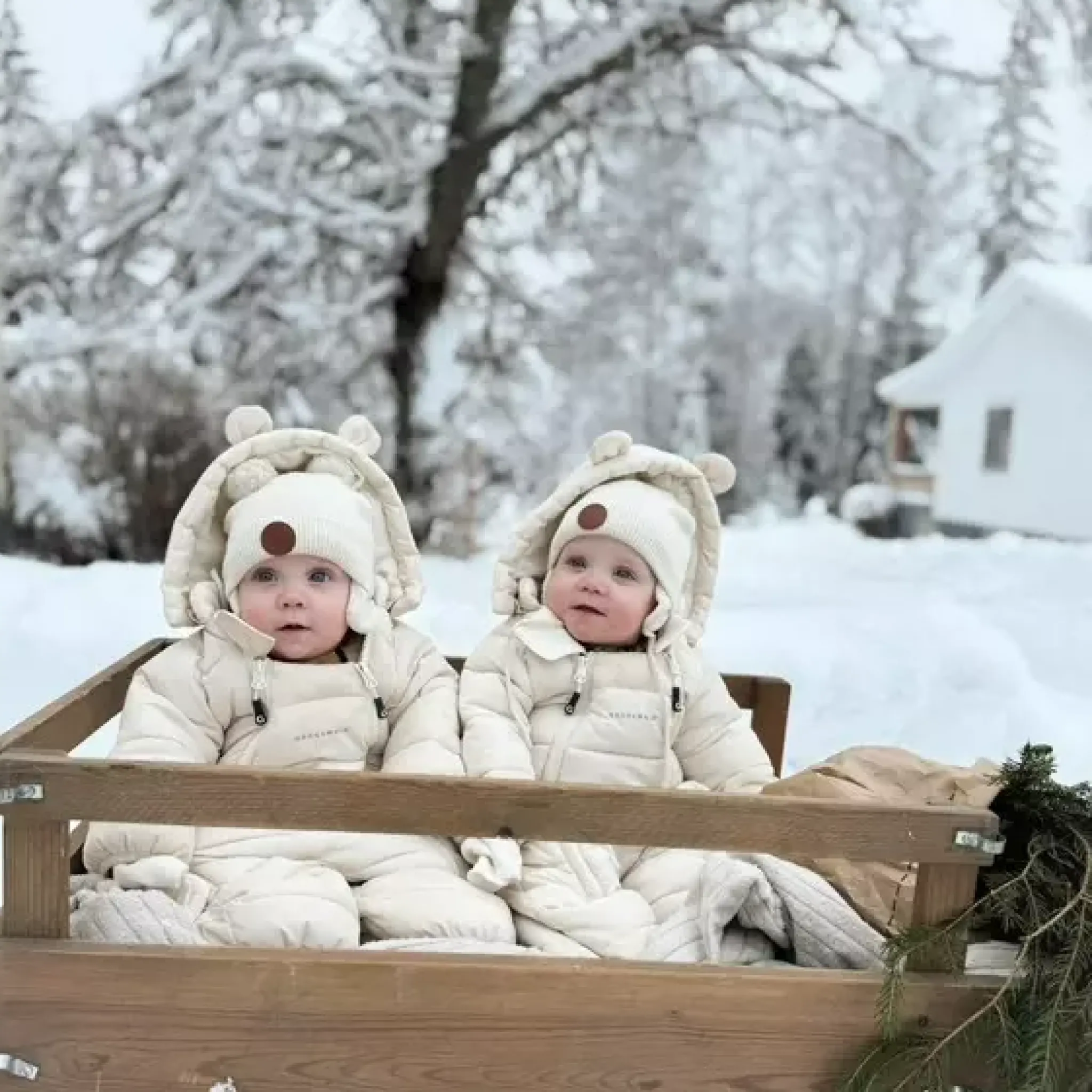 Barn Geggamoja Overaller|Nyfödd<Overall Baby Beige