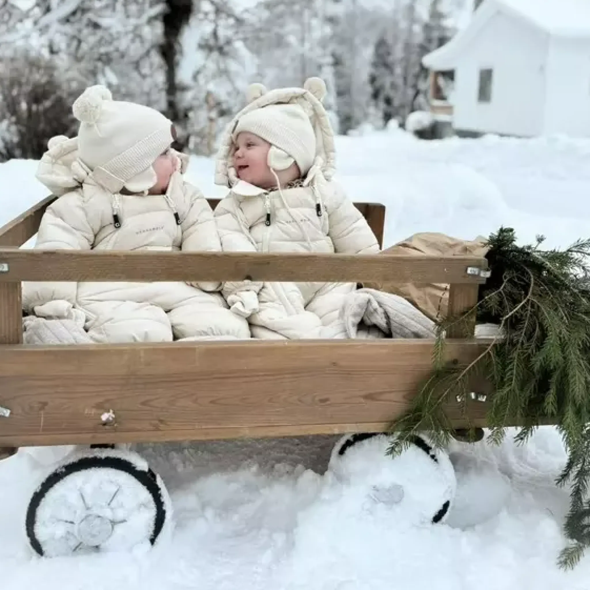 Barn Geggamoja Overaller|Nyfödd<Overall Baby Beige