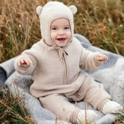 Barn Geggamoja Overaller|Fleecekläder<Overall Ullfleece Beige