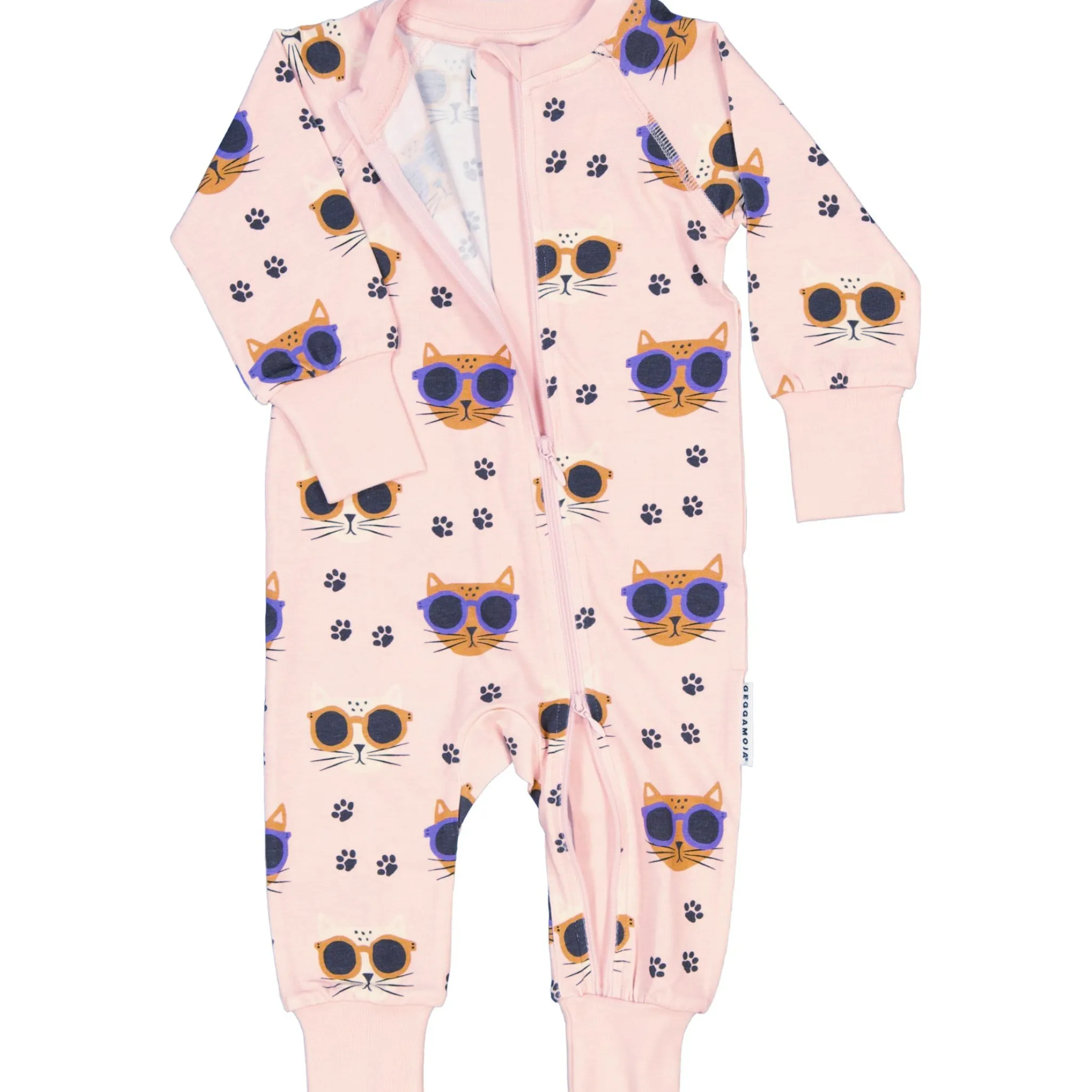 Barn Geggamoja Bambukläder|Pyjamas Heldräkt<Pyjamas Bambu Cool Cats Rosa