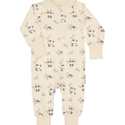 Barn Geggamoja Pyjamas Heldräkt|Bambukläder<Pyjamas Bambu Panda Beige