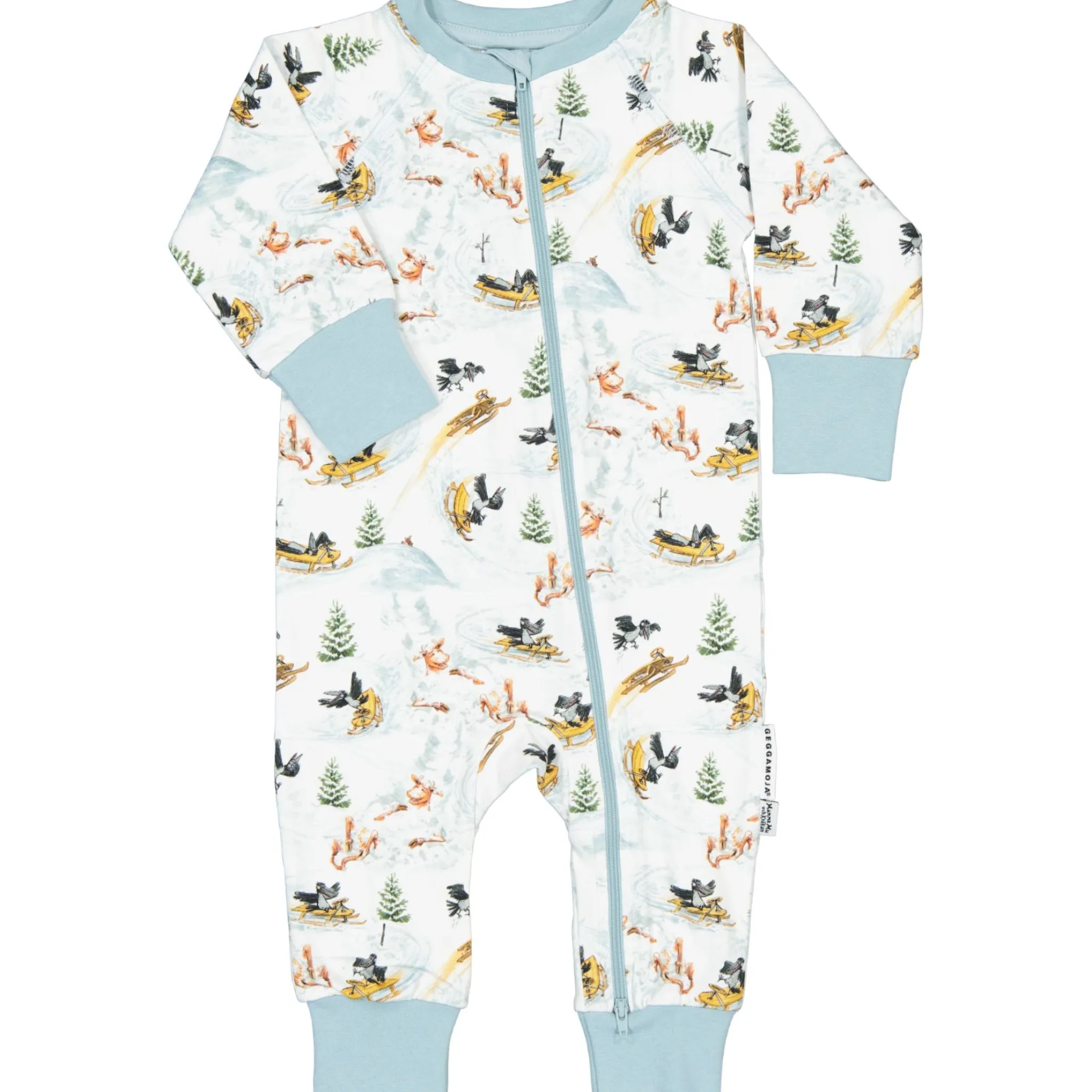 Barn Geggamoja Pyjamas Heldräkt<Pyjamas Mamma Mu och Kråkan Vit