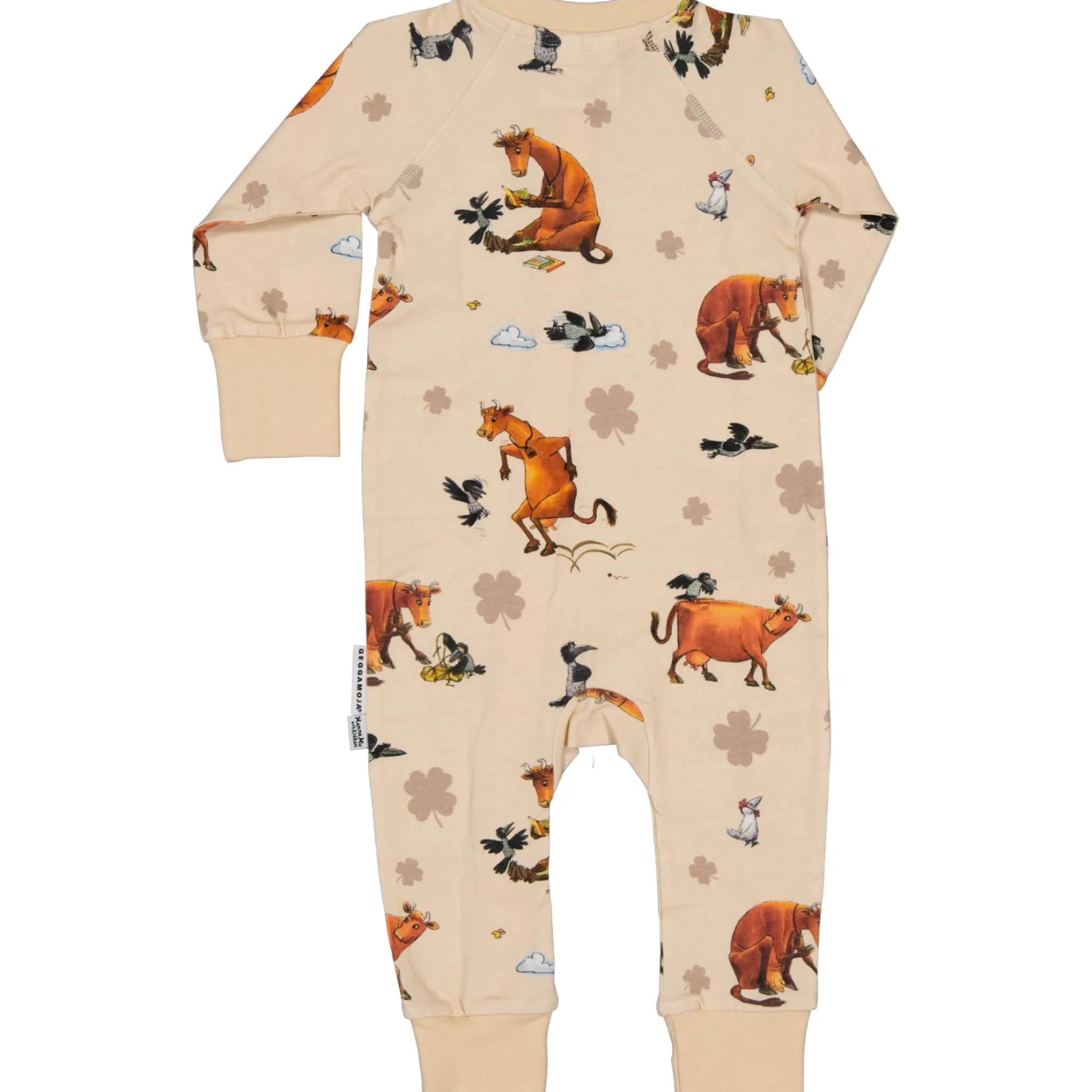 Barn Geggamoja Pyjamas Heldräkt<Pyjamas Mamma Mu och Kråkan Beige