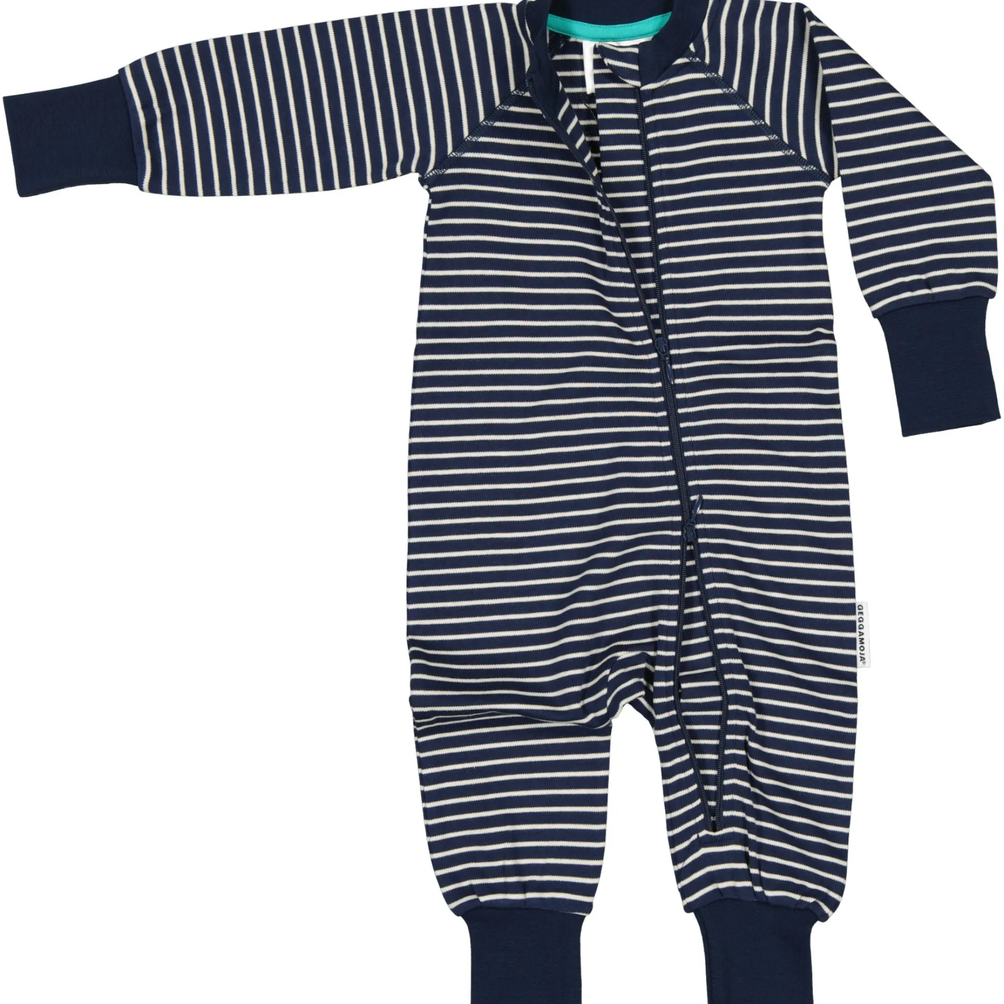 Barn Geggamoja Pyjamas Heldräkt<Pyjamas Navy/Beige