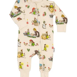 Barn Geggamoja Pyjamas Heldräkt<Pyjamas Pettson och Findus Beige -Julpyjamas