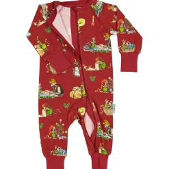 Barn Geggamoja Pyjamas Heldräkt<Pyjamas Pettson och Findus Röd- Julpyjamas