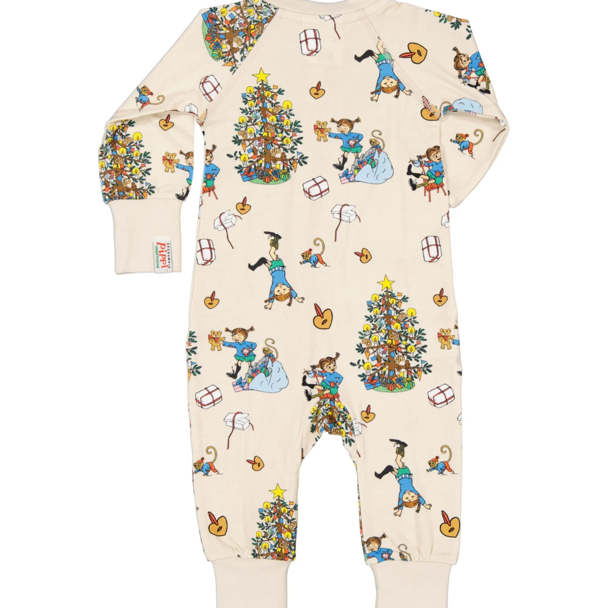 Barn Geggamoja Pyjamas Heldräkt<Pyjamas Pippi Långstrump - Julpyjamas