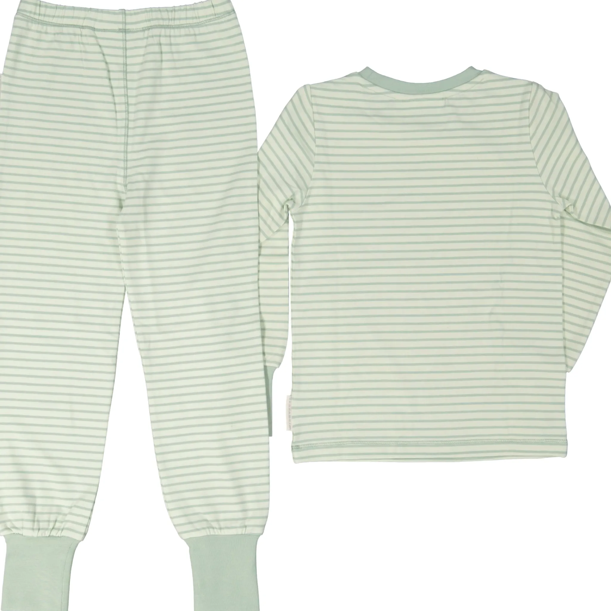 Barn Geggamoja Pyjamas Tvådelad|Bambukläder<Pyjamas tvådelad Bambu Classic Ljusgrön/Grön