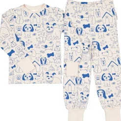 Barn Geggamoja Pyjamas Tvådelad|Bambukläder<Pyjamas tvådelad Bambu Dogs