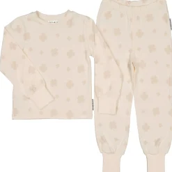 Barn Geggamoja Pyjamas Tvådelad|Bambukläder<Pyjamas tvådelad Bambu Klöver Beige