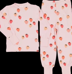 Barn Geggamoja Pyjamas Tvådelad|Bambukläder<Pyjamas tvådelad Bambu Strawberry