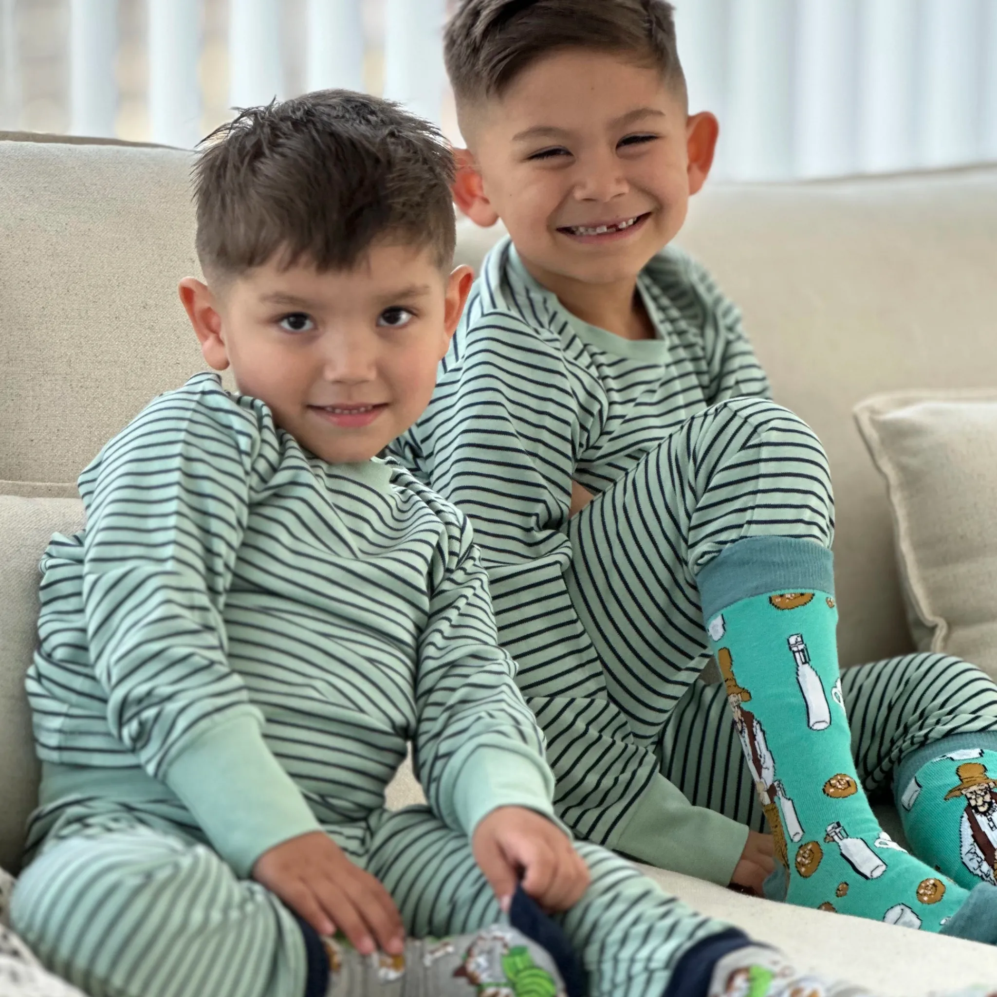 Barn Geggamoja Pyjamas Tvådelad<Pyjamas tvådelad Grön/Navy