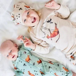 Barn Geggamoja Pyjamas Tvådelad<Pyjamas tvådelad Mamma Mu och Kråkan Beige