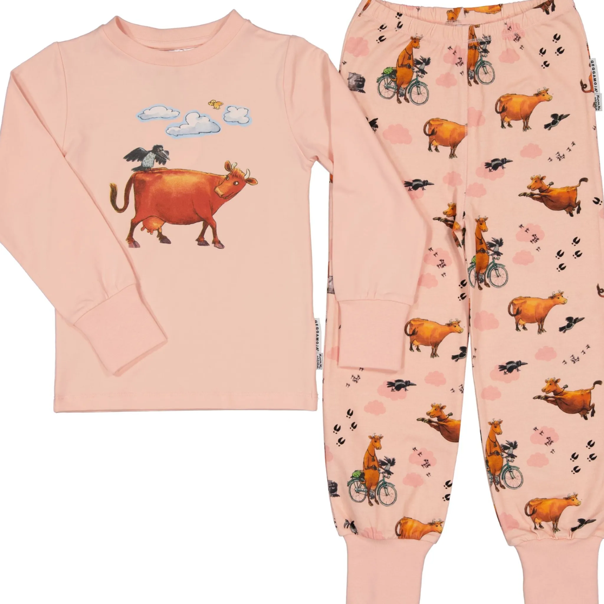 Barn Geggamoja Pyjamas Tvådelad<Pyjamas Tvådelad Mamma Mu och Kråkan Rosa