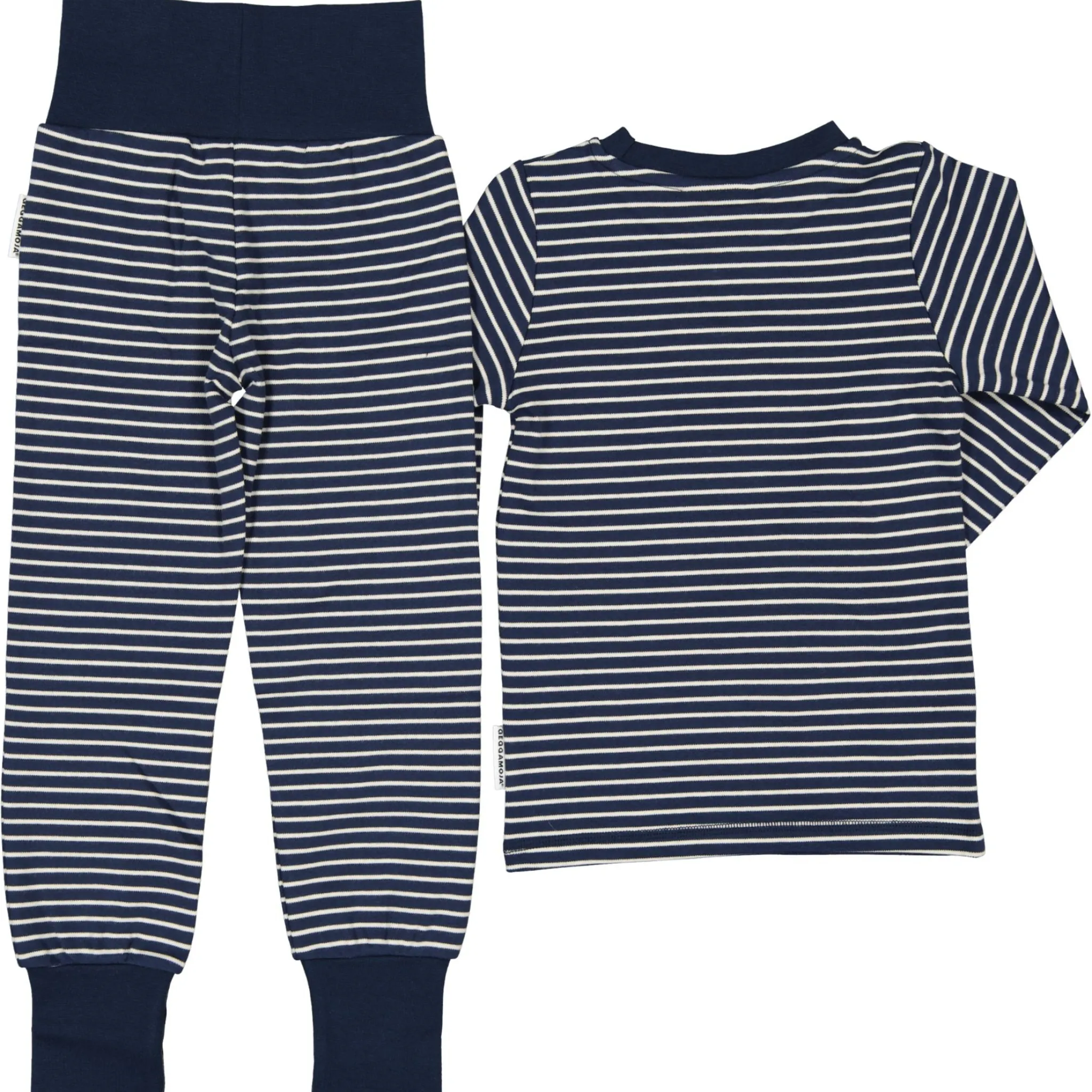 Barn Geggamoja Pyjamas Tvådelad<Pyjamas tvådelad Navy/Beige