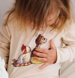 Barn Geggamoja Pyjamas Tvådelad<Pyjamas tvådelad Pettson och Findus Beige
