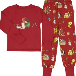 Barn Geggamoja Pyjamas Tvådelad<Pyjamas tvådelad Pettson och Findus Röd - Julpyjamas