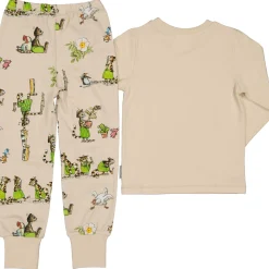 Barn Geggamoja Pyjamas Tvådelad<Pyjamas tvådelad Pettson och Findus Beige