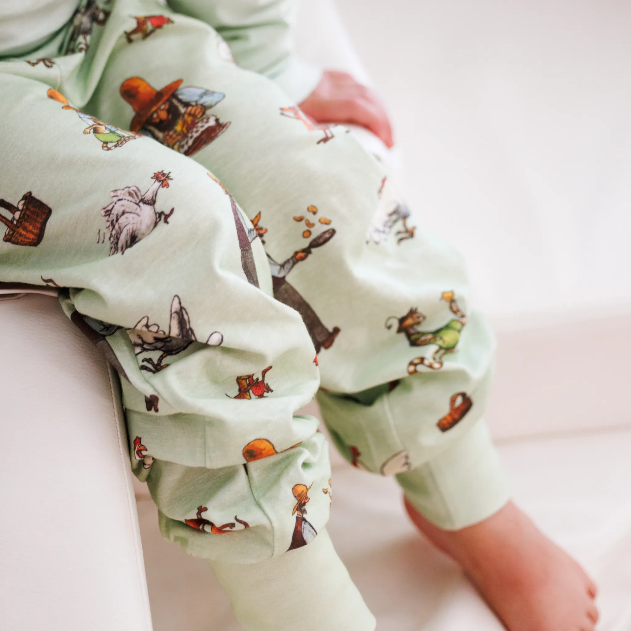 Barn Geggamoja Pyjamas Tvådelad<Pyjamas tvådelad Pettson och Findus Grön