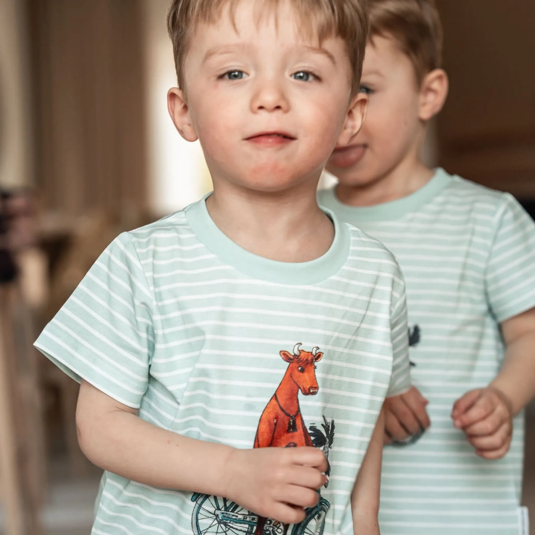 Barn Geggamoja Shorts|T-Shirts<Pyjamas-set Mamma Mu och Kråkan Mint/Vit