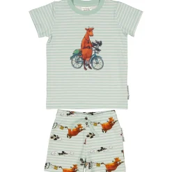 Barn Geggamoja Shorts|T-Shirts<Pyjamas-set Mamma Mu och Kråkan Mint/Vit
