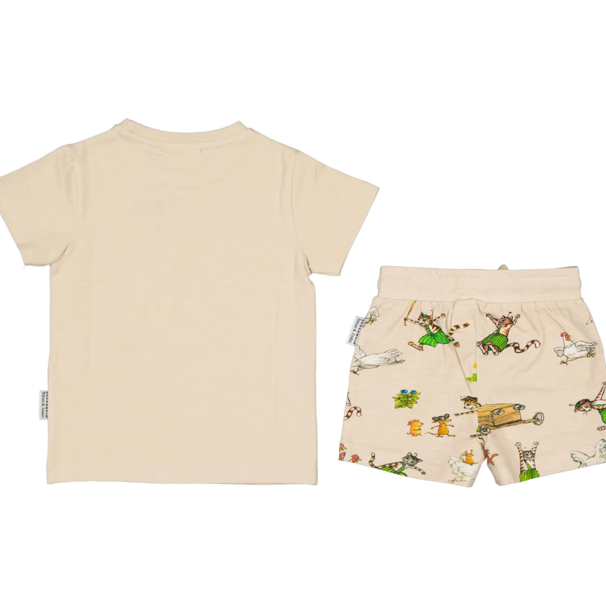 Barn Geggamoja Pyjamas Heldräkt<Pyjamas-set Pettson och Findus Beige