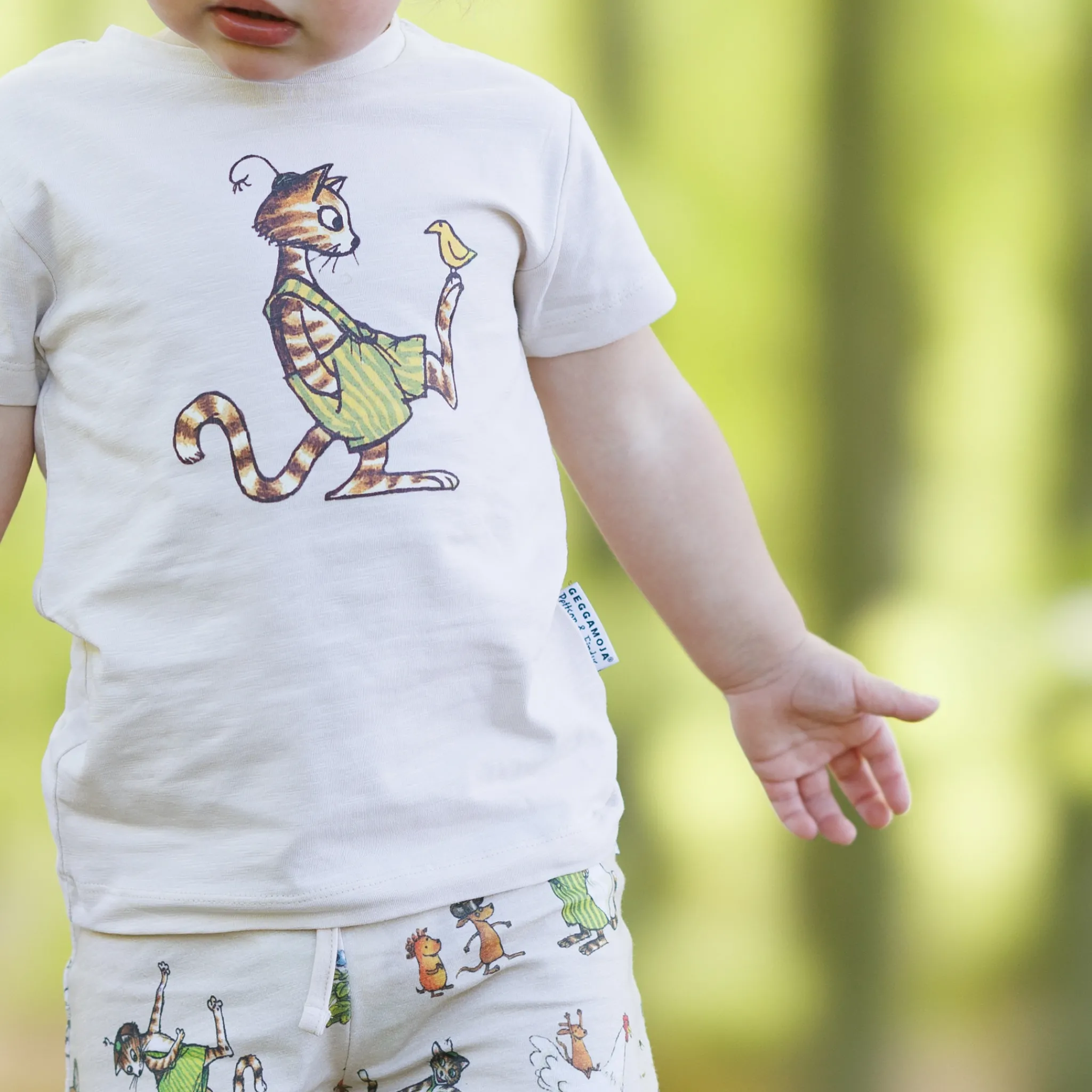 Barn Geggamoja Pyjamas Heldräkt<Pyjamas-set Pettson och Findus Beige