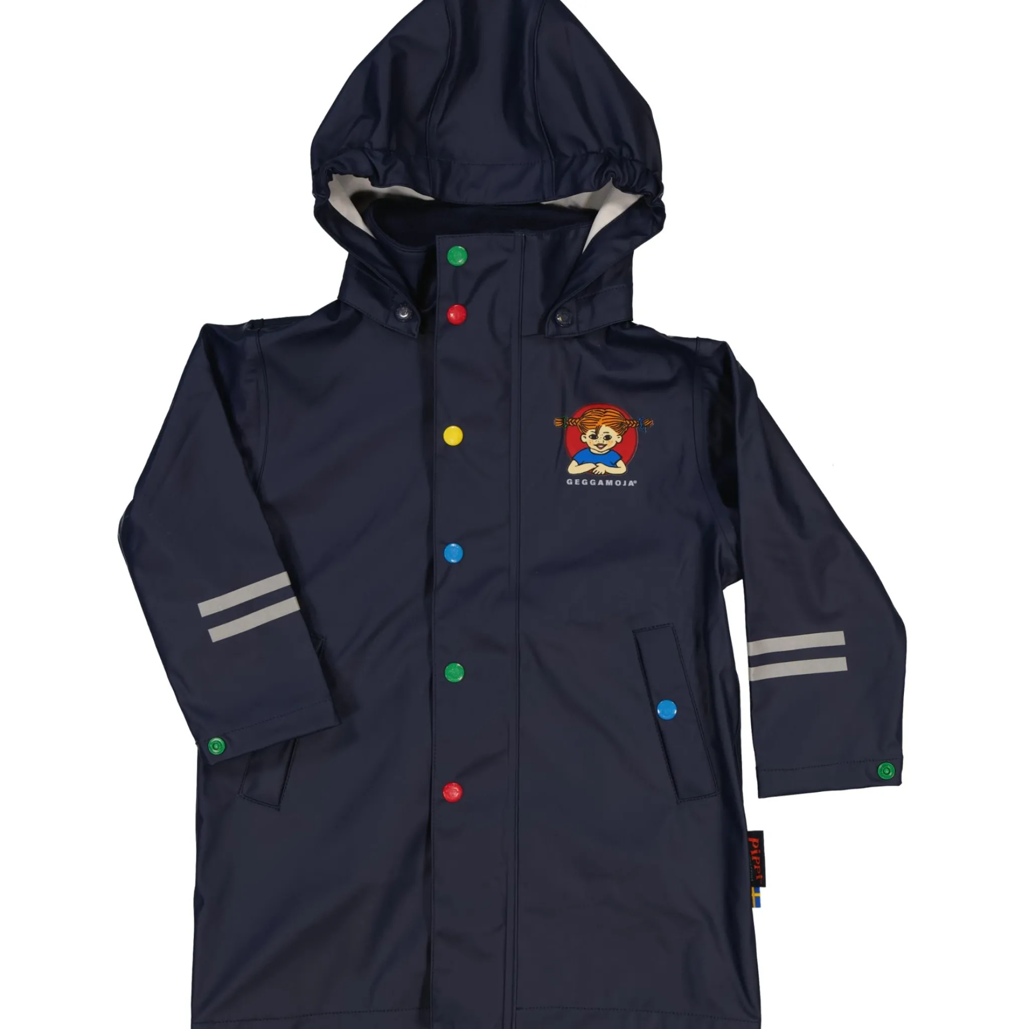 Barn Geggamoja Jackor|Skal Och Regnkläder<Regnjacka Pippi Långstrump Marinblå