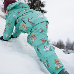 Barn Geggamoja Skal Och Regnkläder<Regnkläder Fleeecefodrat Pettson och Findus Mint