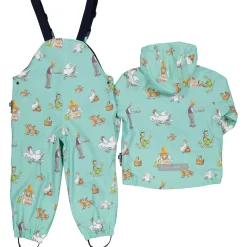 Barn Geggamoja Skal Och Regnkläder<Regnkläder Fleeecefodrat Pettson och Findus Mint