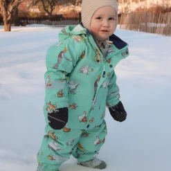 Barn Geggamoja Skal Och Regnkläder<Regnkläder Fleeecefodrat Pettson och Findus Mint