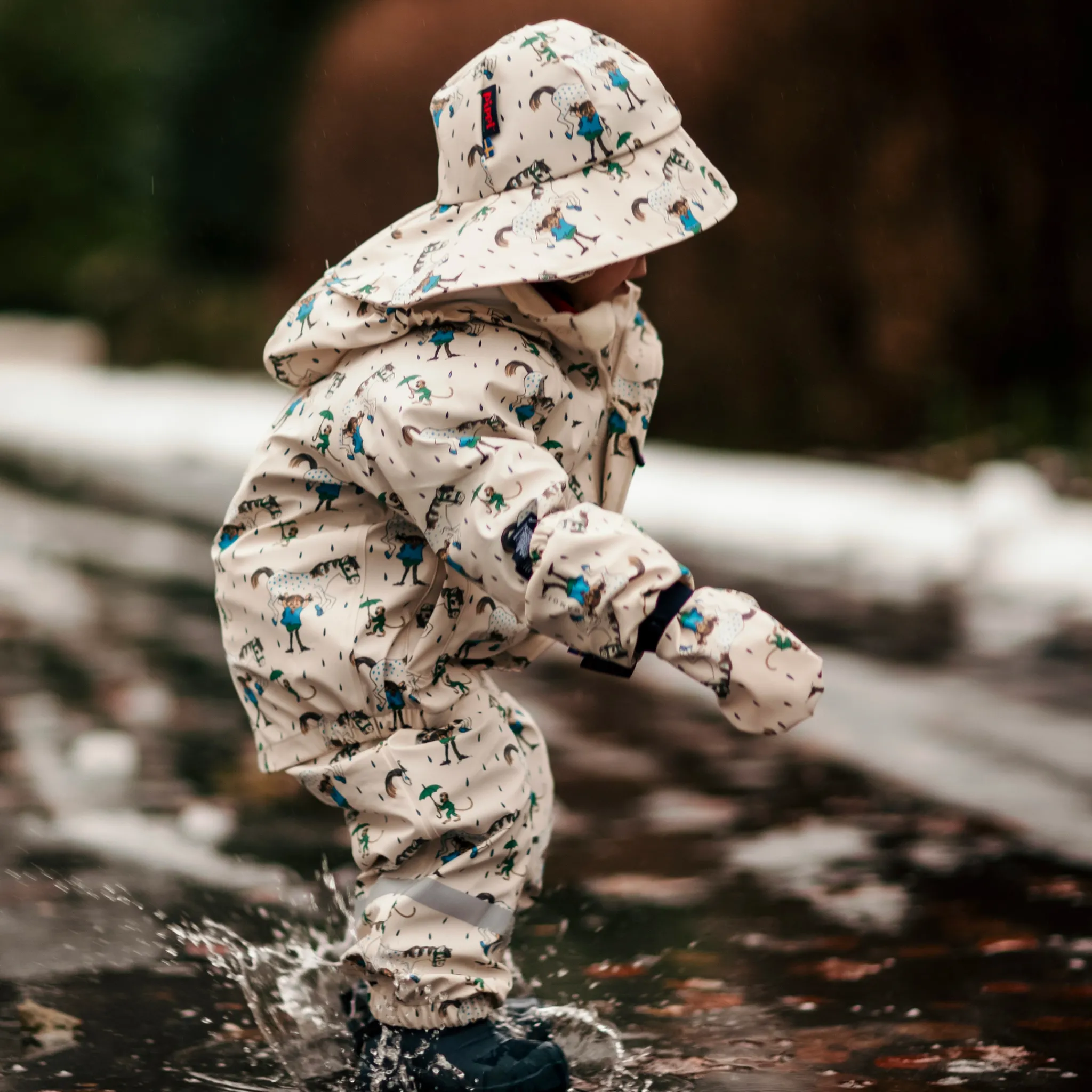 Barn Geggamoja Skal Och Regnkläder<Regnset Pippi Långstrump Beige