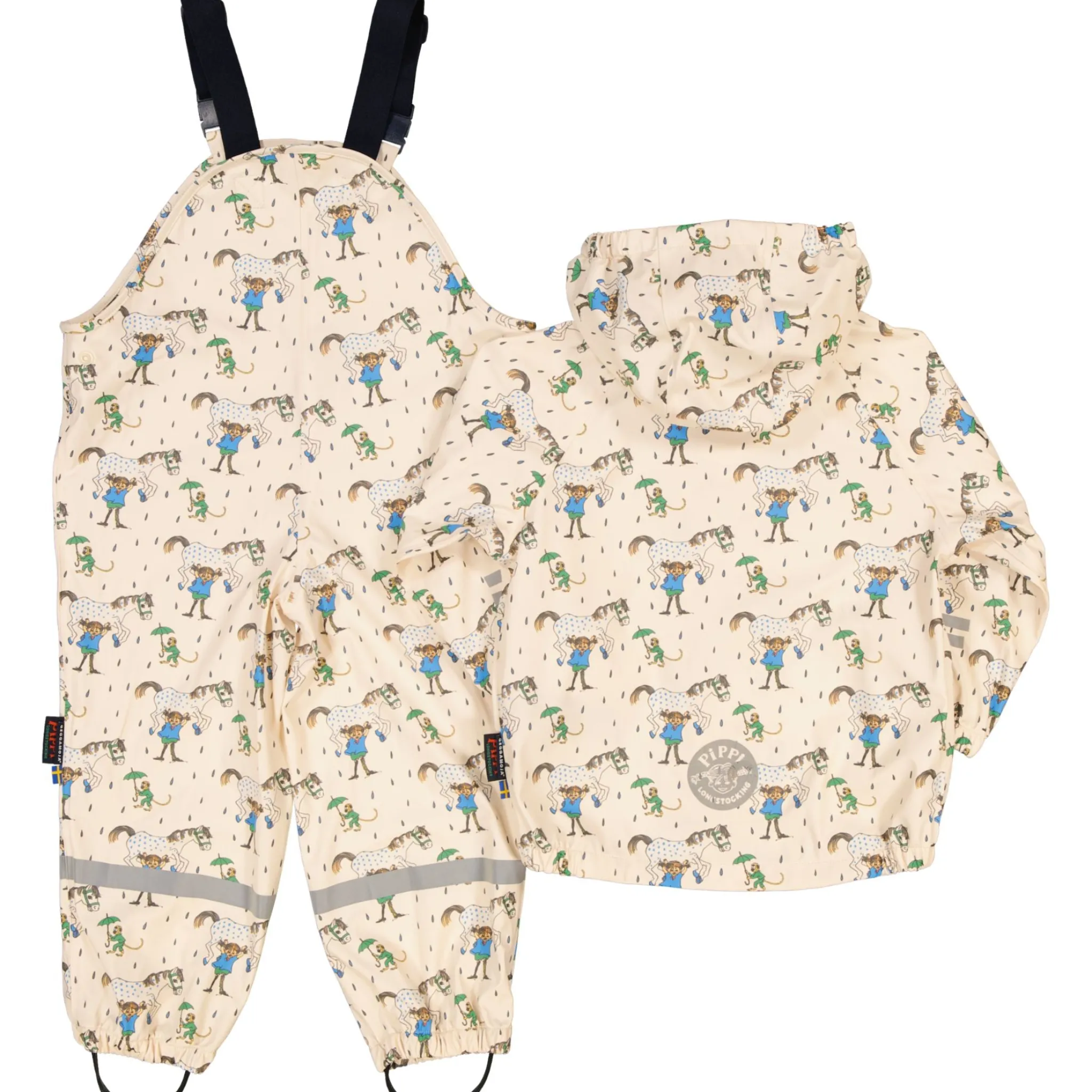Barn Geggamoja Skal Och Regnkläder<Regnset Pippi Långstrump Beige