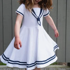 Barn Geggamoja Klänningar<Seglarklänning Vit