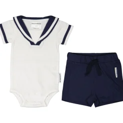 Barn Geggamoja Shorts|Bodys<Seglarset Baby Vit
