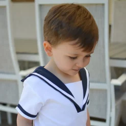 Barn Geggamoja Shorts|T-Shirts<Seglarset Vit