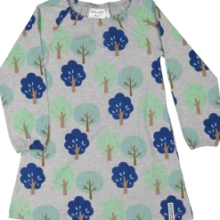 Barn Geggamoja Bambukläder<Singoallaklänning i bambu Träd grå