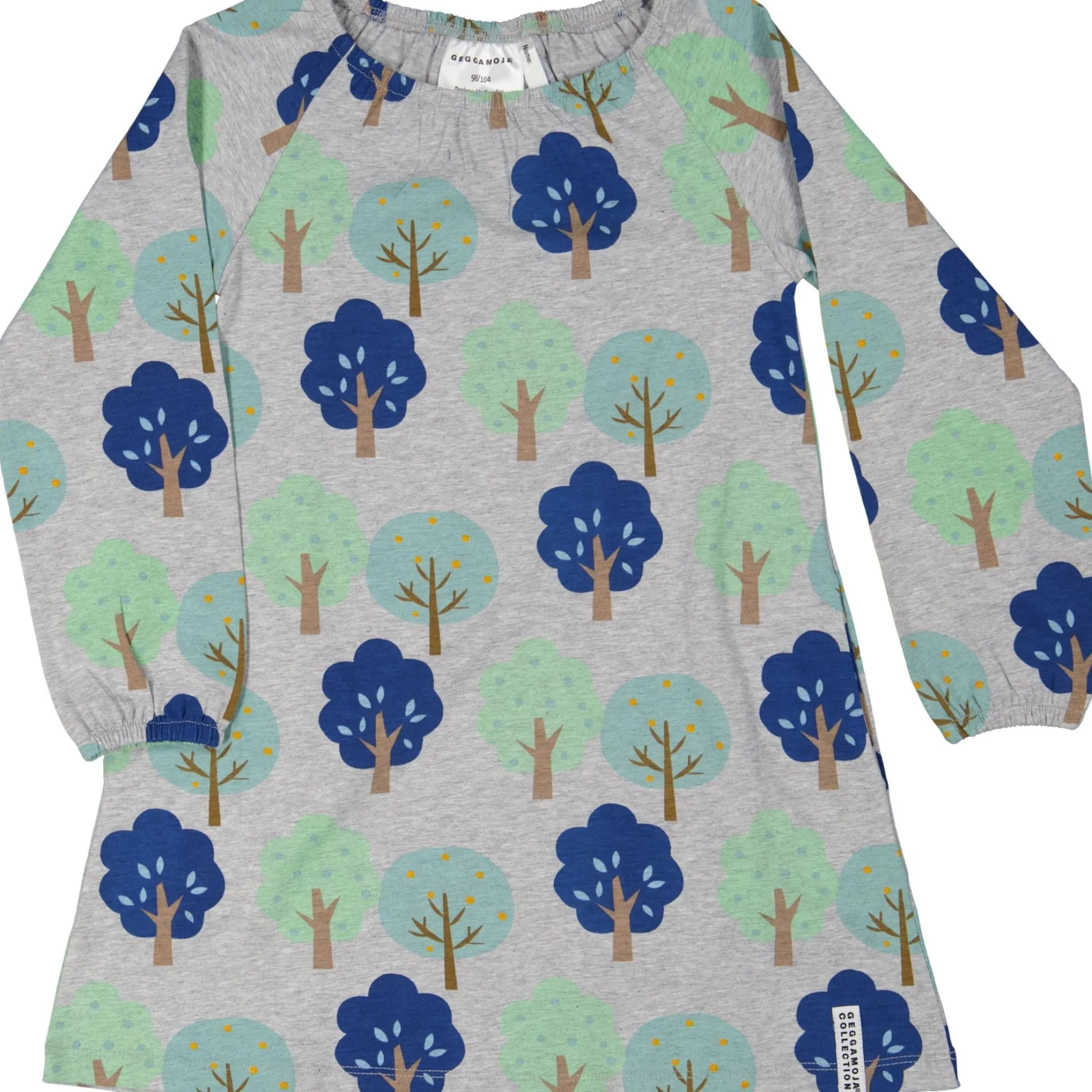 Barn Geggamoja Bambukläder<Singoallaklänning i bambu Träd grå