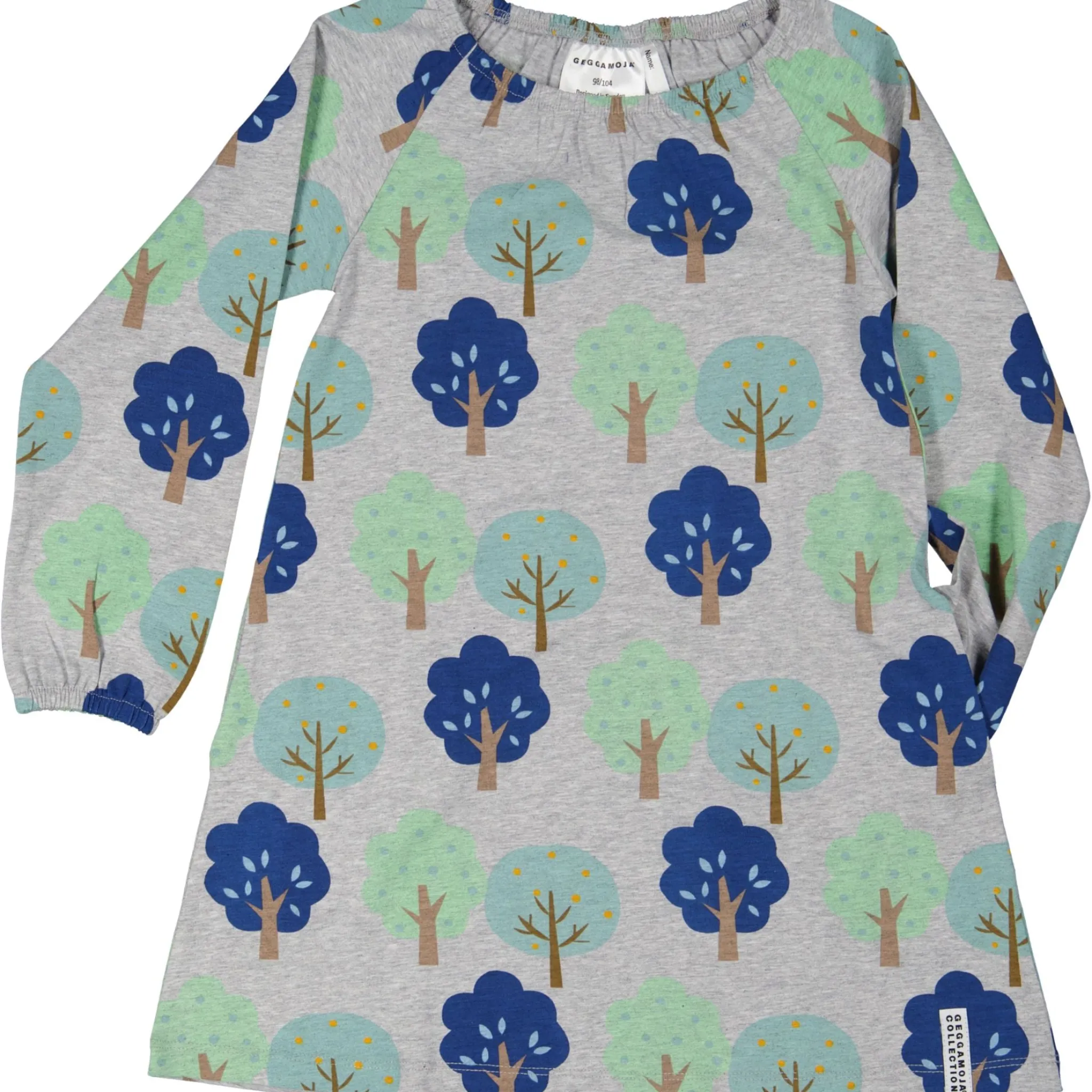 Barn Geggamoja Bambukläder<Singoallaklänning i bambu Träd grå