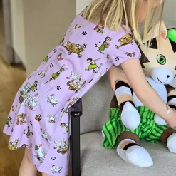 Barn Geggamoja Klänningar<Singoallaklänning Pettson och Findus Lila