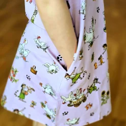 Barn Geggamoja Klänningar<Singoallaklänning Pettson och Findus Lila