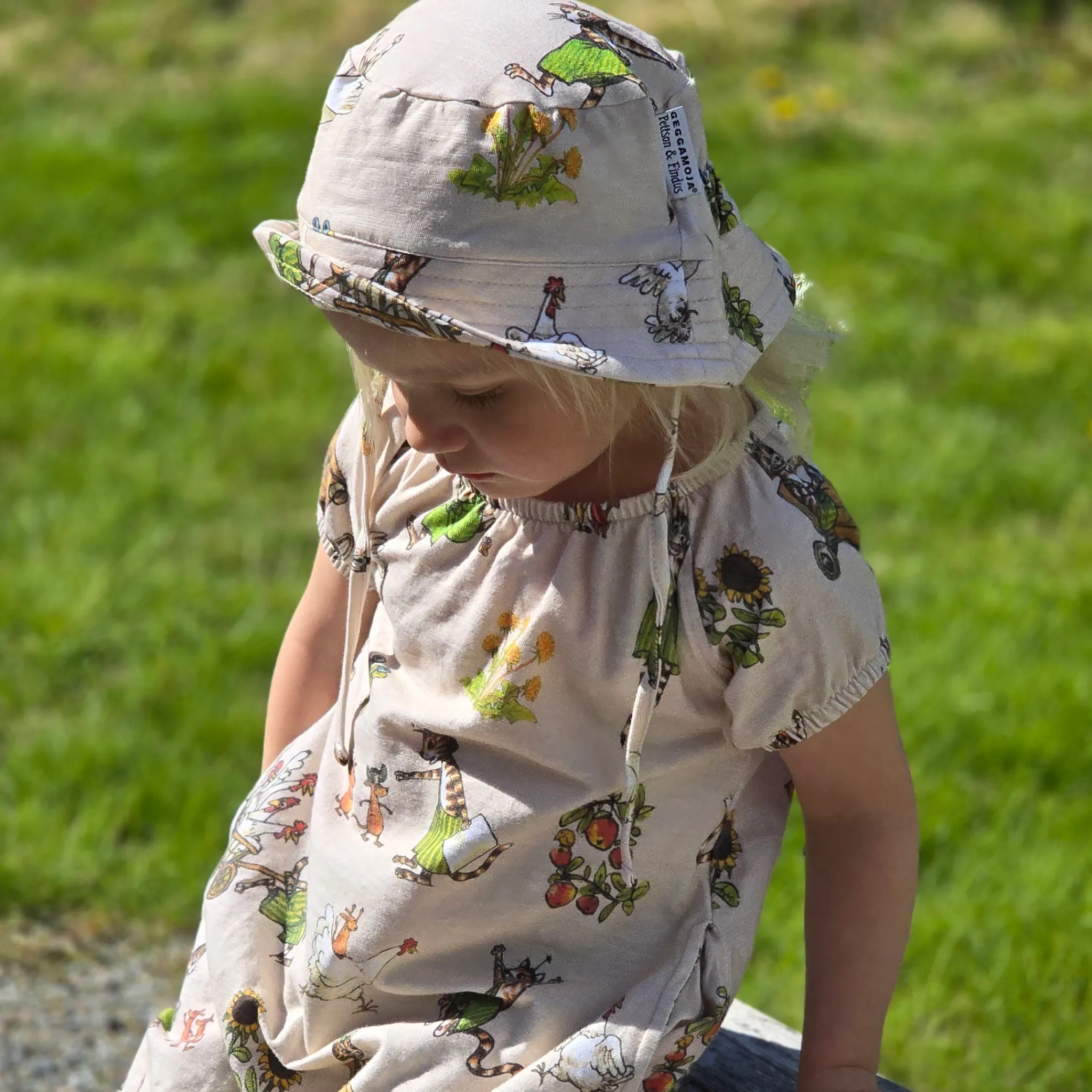 Barn Geggamoja Klänningar<Singoallaklänning Pettson och Findus Beige