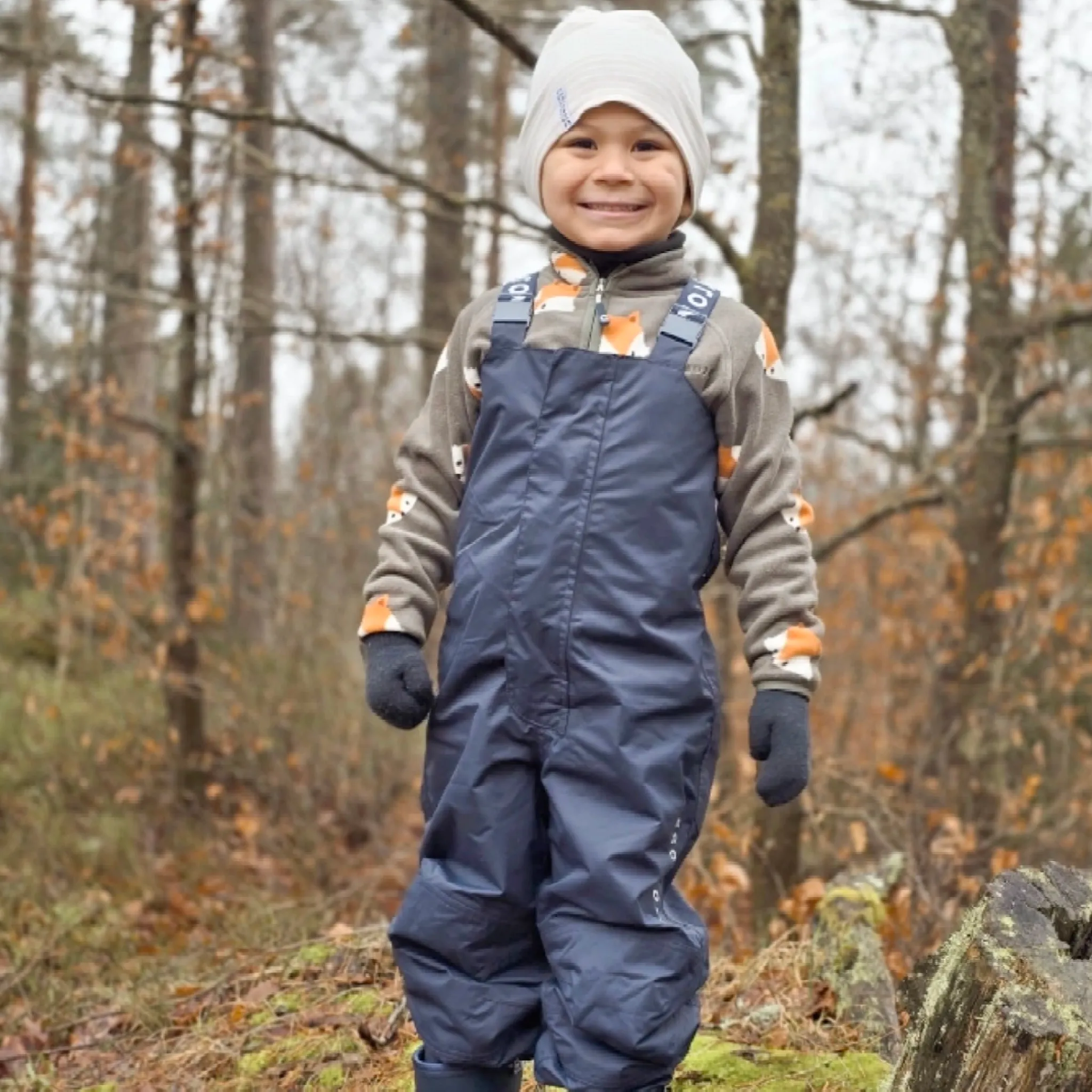 Barn Geggamoja Överdragsbyxor|Skal Och Regnkläder<Skalbyxa hög Navy