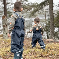 Barn Geggamoja Överdragsbyxor|Skal Och Regnkläder<Skalbyxa hög Navy