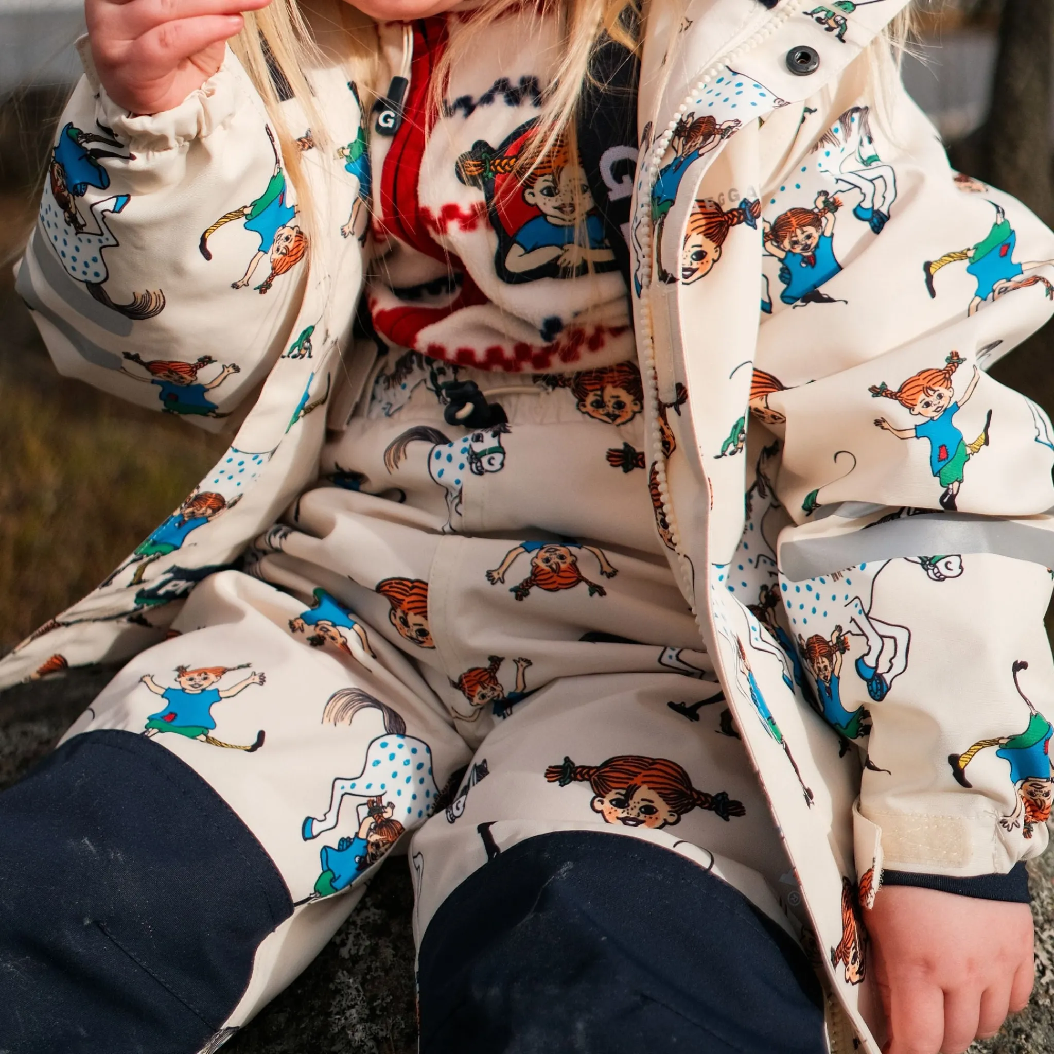 Barn Geggamoja Skal Och Regnkläder<Skalbyxa Pippi Långstump Beige